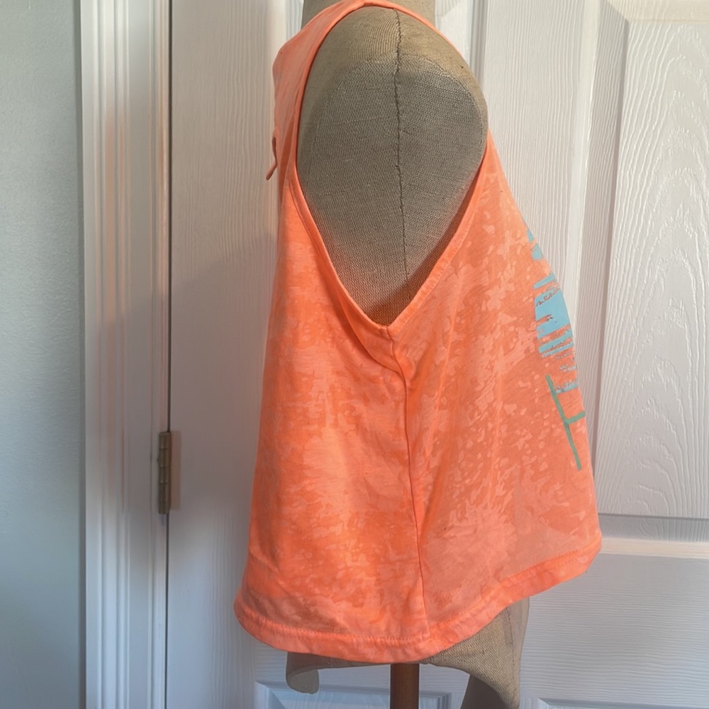 Hang out festival concert crop top sleeveless Orange women’s size small S - Picture 3 of 10